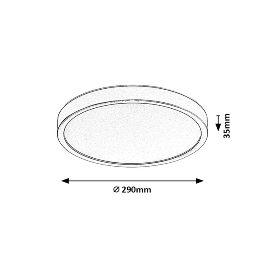 Rabalux - LED vannitoa laevalgusti LED/18W/230V 3000/4000/6000K läbimõõt 29 cm IP44 pruun