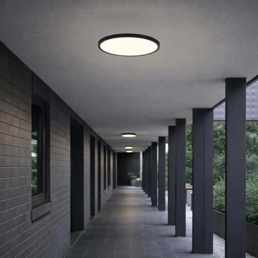 Rabalux - LED-vannitoa laevalgusti LED/18W/230V 3000/4000/6000K läbimõõt 29 cm IP44 must