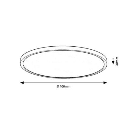 Rabalux - LED vannitoa laelamp LED/24W/230V 3000/4000/6000K läbimõõt 40 cm IP44 pruun
