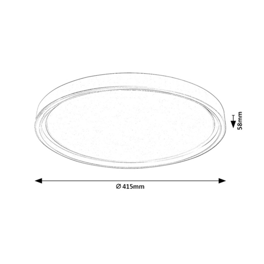 Rabalux - hämardatav LED-laelamp LED/31W/230V IP40 3000-6500K, läbimõõt 41,5 cm + kaugjuhtimispult