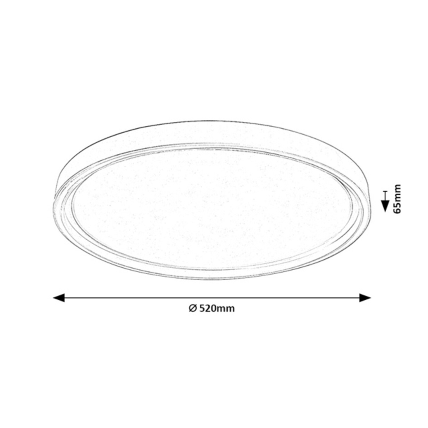 Rabalux - LED-hämardatav laelamp LED/54W/230V IP40 3000-6500K läbimõõt 52 cm + kaugjuhtimispult