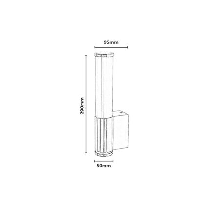 Rabalux - LED vannitoa seinavalgusti LED/6W/230V IP44 must