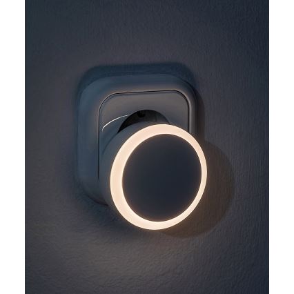 Rabalux - LED Öövalgusti pistikupessa koos hämardusanduriga LED/0,3W/230V 3000K
