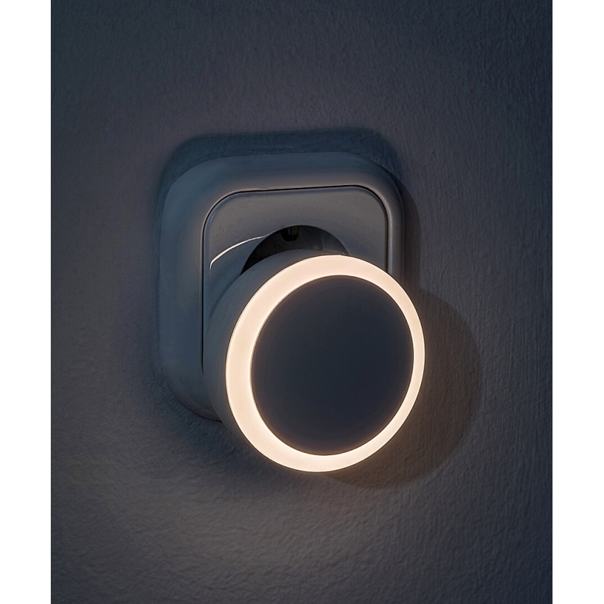 Rabalux - LED Öövalgusti pistikupessa koos hämardusanduriga LED/0,3W/230V 3000K