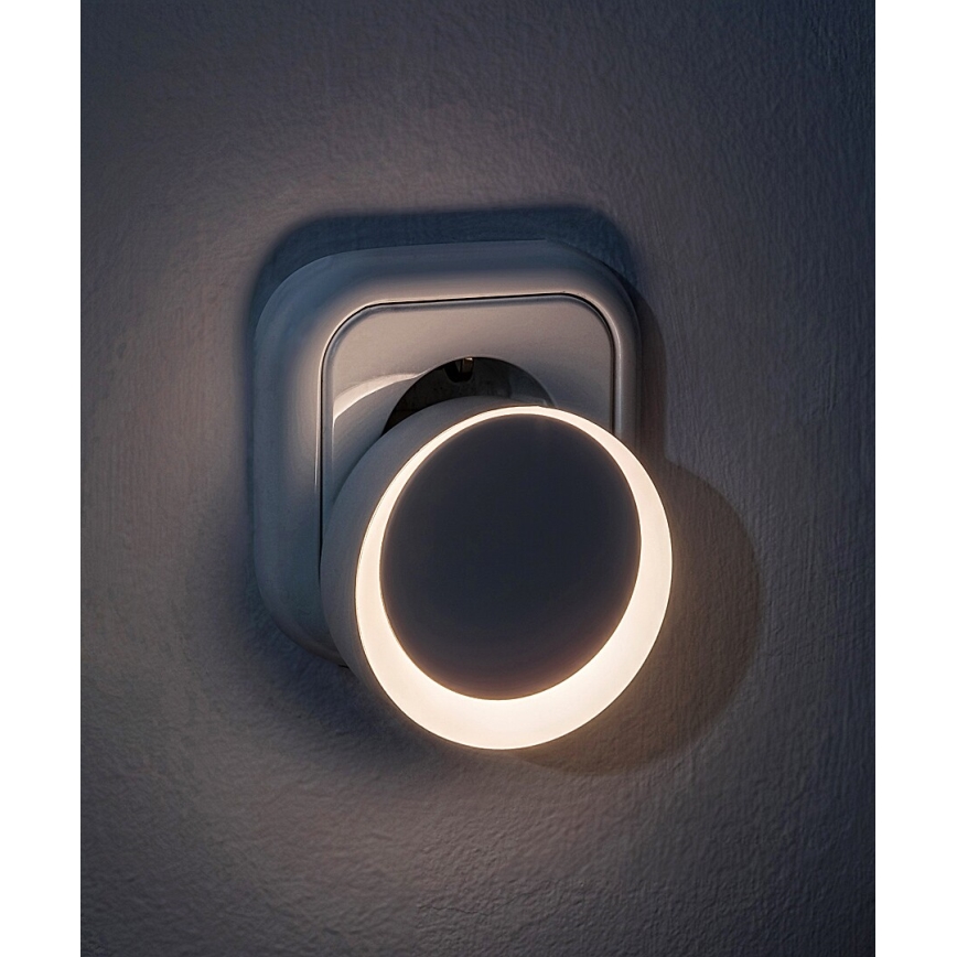 Rabalux - LED Öövalgusti pistikupessa koos hämardusanduriga LED/0,3W/230V 3000K