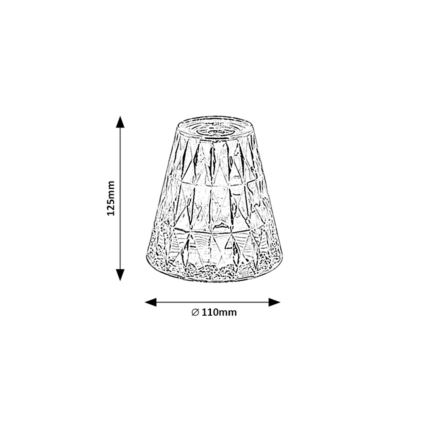 Rabalux - LED RGB Hämardatav laetav laualamp LED/2W/5V 3000K