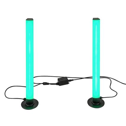 Rabalux - KOMPLEKT 2x LED RGB Hämardatav laualamp PACO LED/5W/5V + kaugjuhtimispult