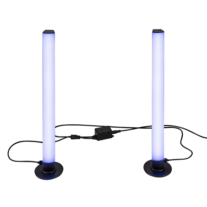 Rabalux - KOMPLEKT 2x LED RGB Hämardatav laualamp PACO LED/5W/5V + kaugjuhtimispult