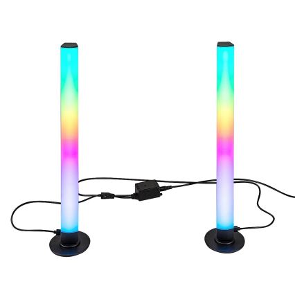 Rabalux - KOMPLEKT 2x LED RGB Hämardatav laualamp PACO LED/5W/5V + kaugjuhtimispult