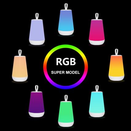 Rabalux - LED RGB Hämardatav laetav laualamp LED/2W/5V 3000K 1800 mAh