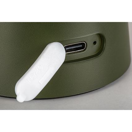 Rabalux - LED hämardatav puutetundlik laetav välisvalgusti LED/1,5W/5V IP44 1200 mAh USB roheline