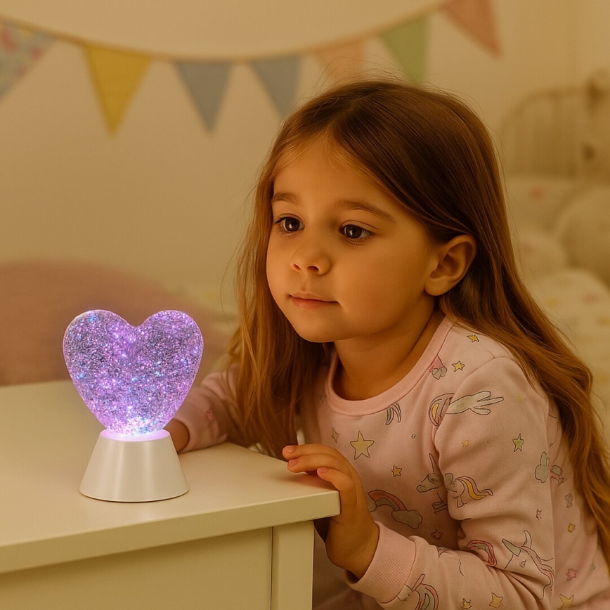 Rabalux - LED RGB dekoratiivne lamp LED/0,8W/3xAA südamekujuline