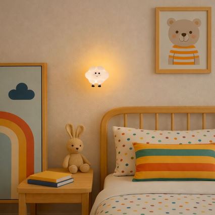 Rabalux - hämardatav, laetav ja puutetundlik laste LED-öölamp LED/2,7W/5V 200 mAh pilv