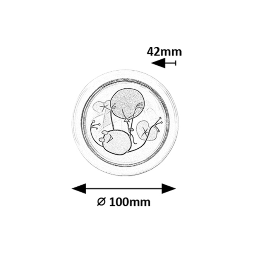 Rabalux - LED Öölamp lastele LED/0,3W/2xAA 6000K