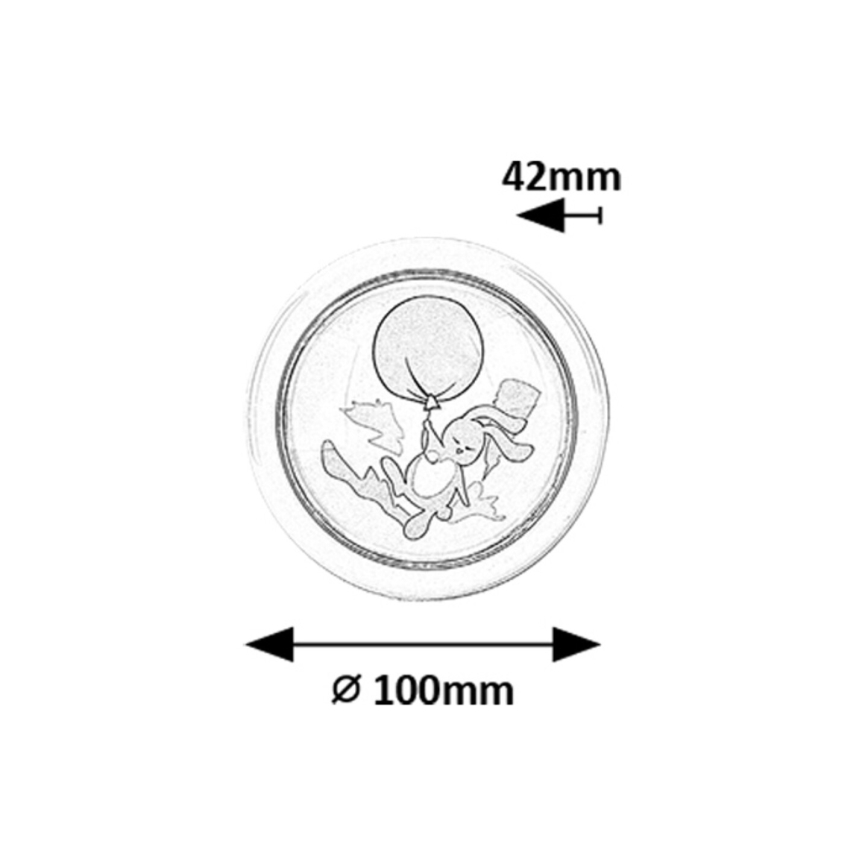 Rabalux - LED Öölamp lastele LED/0,3W/2xAA 6000K