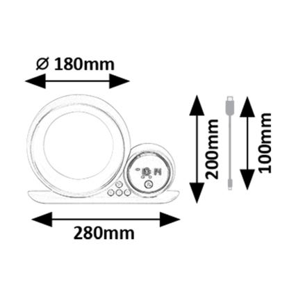 Rabalux - LED RGB Laualamp kõlariga LED/5W/230V