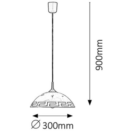 Rabalux 7652 - lühter ETRUSCO 1xE27/60W/230V