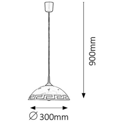 Rabalux 7652 - lühter ETRUSCO 1xE27/60W/230V