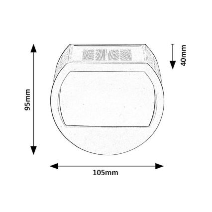 Rabalux - LED Päikesepaneeliga valgusti anduriga LED/0,5W/1,2V IP44