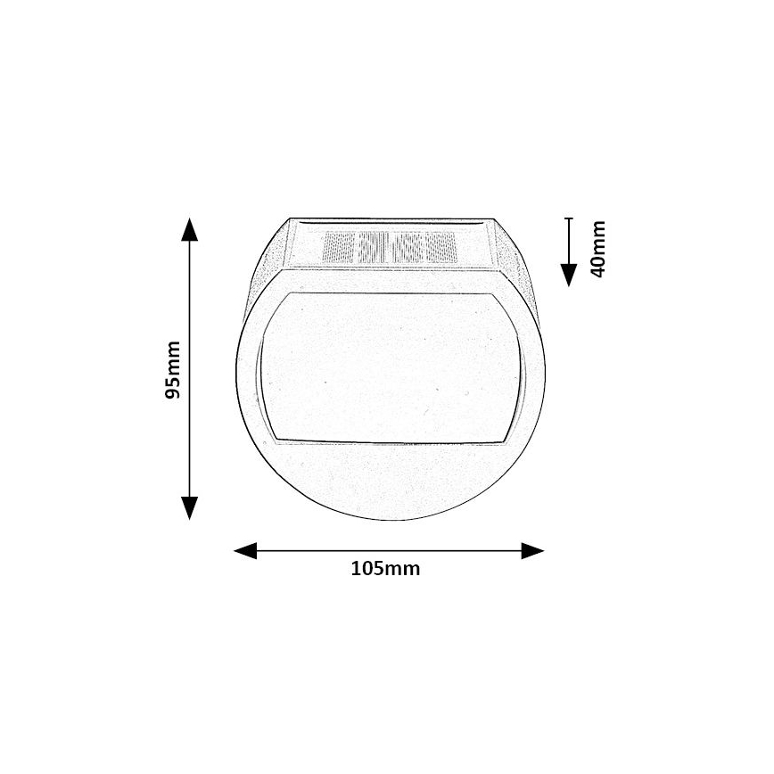 Rabalux - LED Päikesepaneeliga valgusti anduriga LED/0,5W/1,2V IP44