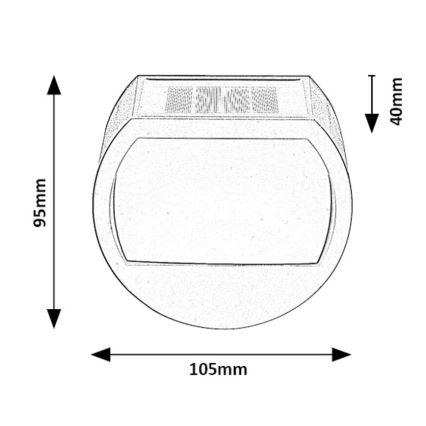 Rabalux - LED Päikesepaneeliga valgusti anduriga LED/0,5W/1,2V IP44