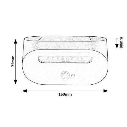 Rabalux - LED Päikesepaneeliga valgusti anduriga LED/3,2W/3,7V IP44