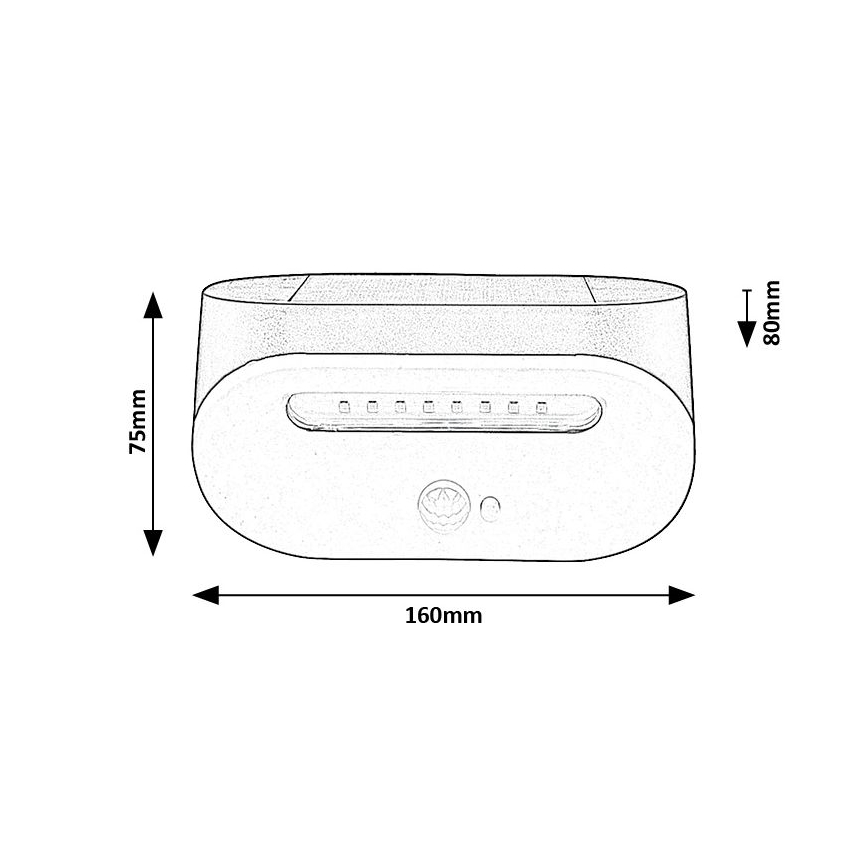 Rabalux - LED Päikesepaneeliga valgusti anduriga LED/3,2W/3,7V IP44