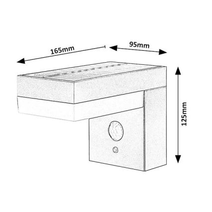 Rabalux - LED Päikesepaneeliga valgusti anduriga LED/6W/3,7V IP44 2200 mAh
