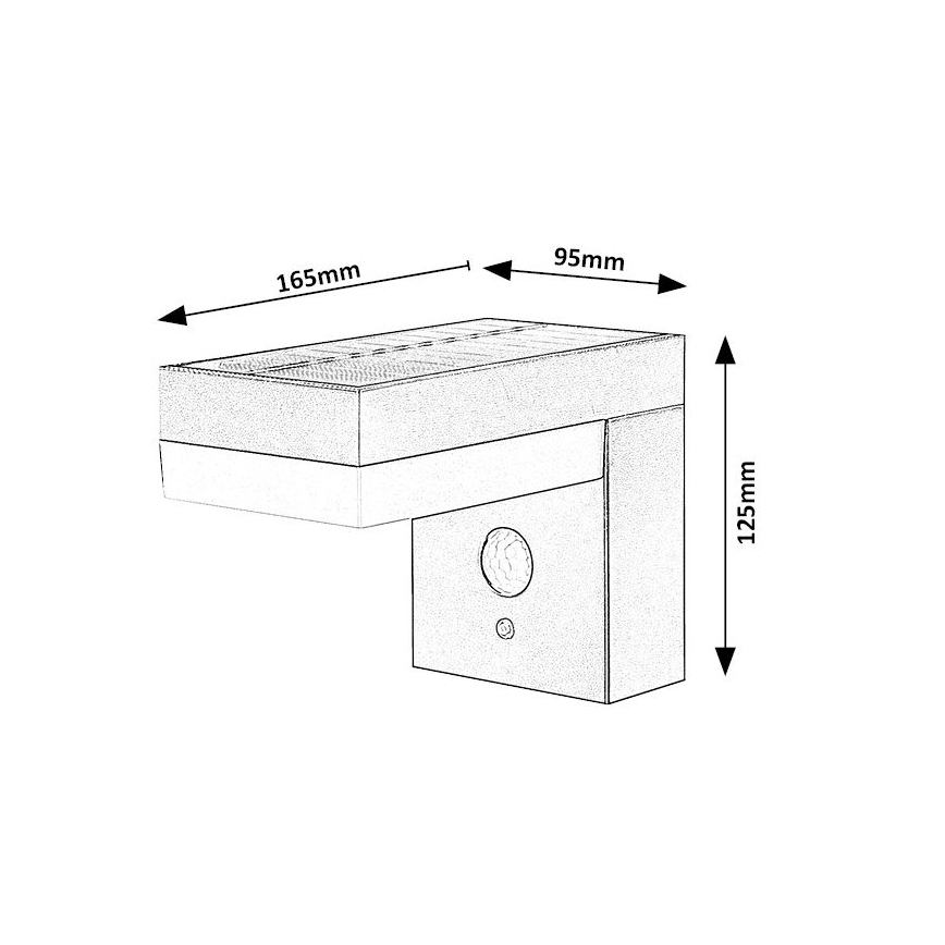 Rabalux - LED Päikesepaneeliga valgusti anduriga LED/6W/3,7V IP44 2200 mAh