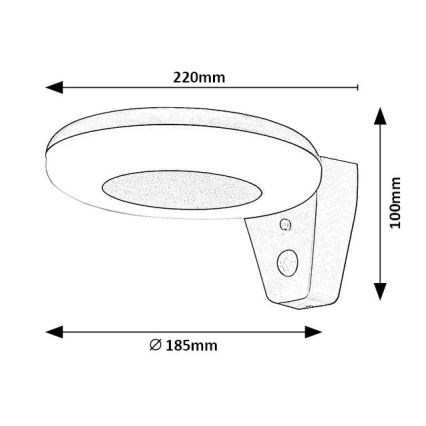 Rabalux - LED Päikesepaneeliga valgusti anduriga LED/4W/3,7V IP44