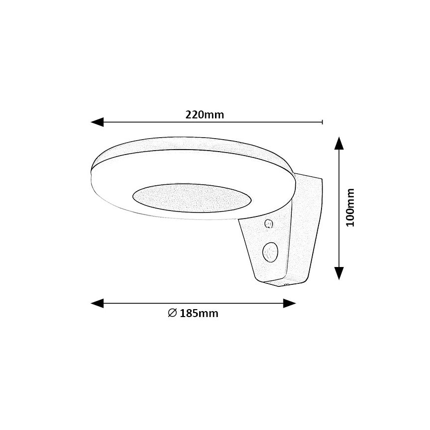 Rabalux - LED Päikesepaneeliga valgusti anduriga LED/4W/3,7V IP44