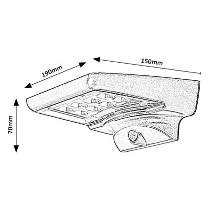 Rabalux - LED Päikesepaneeliga valgusti anduriga LED/4W/3,7V IP44