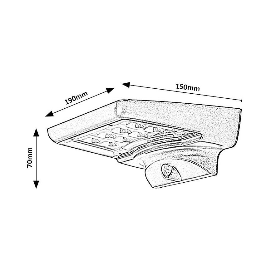 Rabalux - LED Päikesepaneeliga valgusti anduriga LED/4W/3,7V IP44