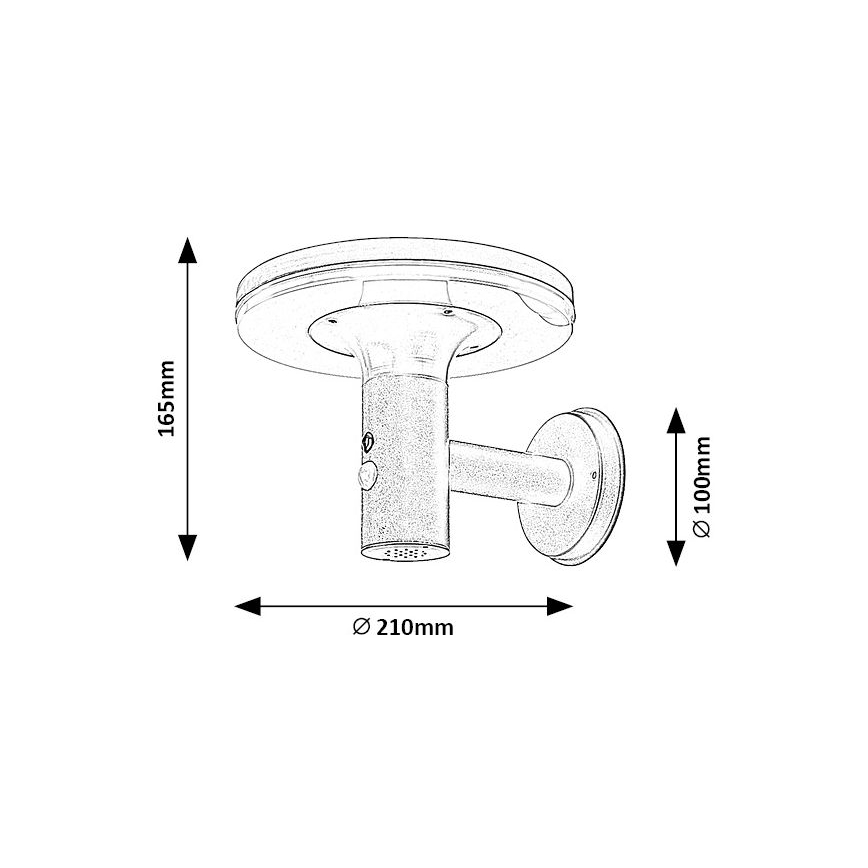 Rabalux - LED Päikesepaneeliga valgusti anduriga LED/10W/3,7V IP44