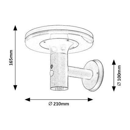 Rabalux - LED Päikesepaneeliga valgusti koos anduriga LED/10W/3,7V IP44