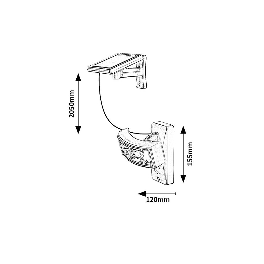 Rabalux - LED Päikesepaneeliga valgusti koos anduriga LED/2,4W/3,7V IP44