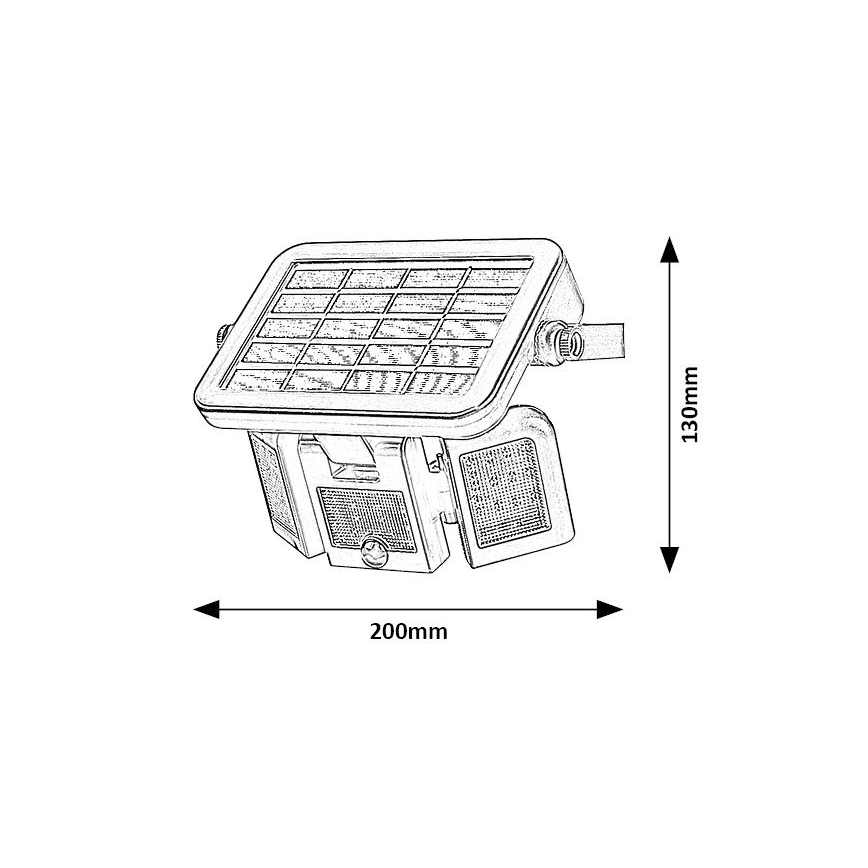 Rabalux - LED Päikesepaneeliga prožektor koos anduriga LED/9,6W/3,7V IP44