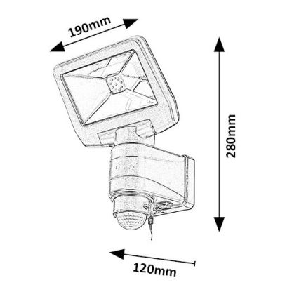 Rabalux - LED Päikesepaneeliga prožektor koos anduriga LED/5W/3,7V IP44