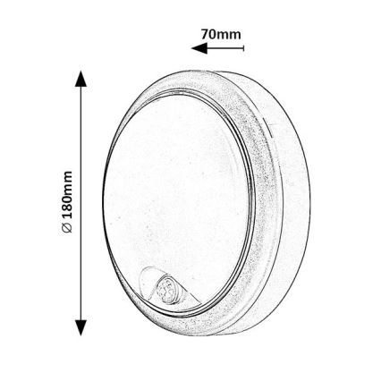 Rabalux - LED Väli seinavalgusti koos anduriga LED/15W/230V IP54