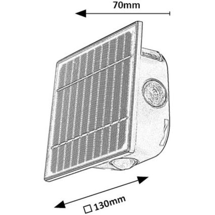 Rabalux - LED Hämardatav päikesepaneeliga Seinavalgusti LED/0,5W/3,7V 3000K/6000K IP54