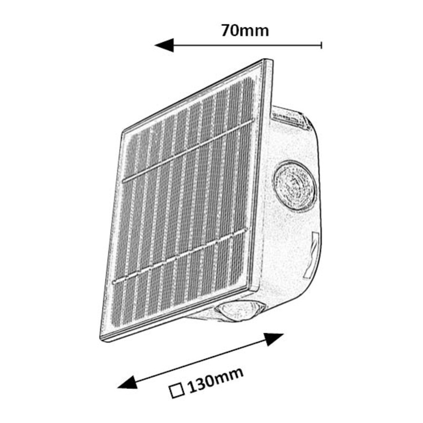Rabalux - LED Hämardatav päikesepaneeliga Seinavalgusti LED/0,5W/3,7V 3000K/6000K IP54