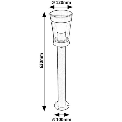 Rabalux - LED päikeseenergia lamp LED/3W/3,7V IP65 antratsiit 2000 mAh