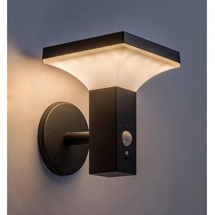 Rabalux - LED päikeseenergia seinavalgusti anduriga LED/4W/230V IP44 must 2200 mAh