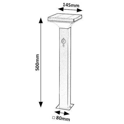 Rabalux - LED Päikesepaneeliga valgusti anduriga LED/4W/3,7V IP44 must