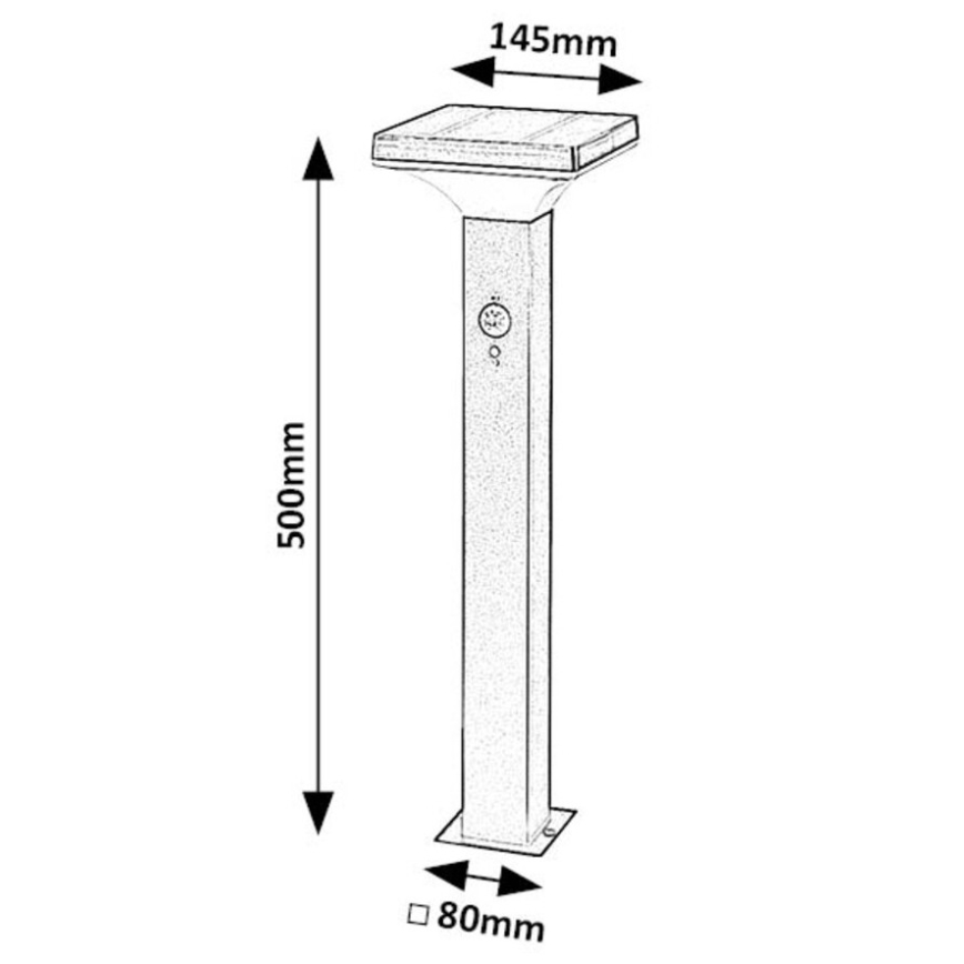Rabalux - LED Päikesepaneeliga valgusti anduriga LED/4W/3,7V IP44 must