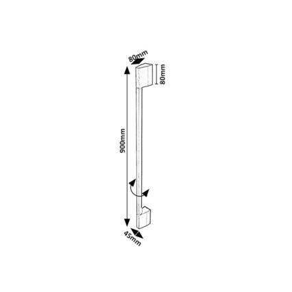 Rabalux - LED välisseinavalgusti LED/8W/230V IP54 90 cm must