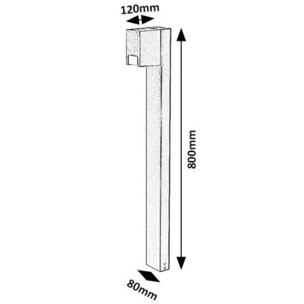 Rabalux - Välivalgusti 1xGU10/7W/230V IP44 must