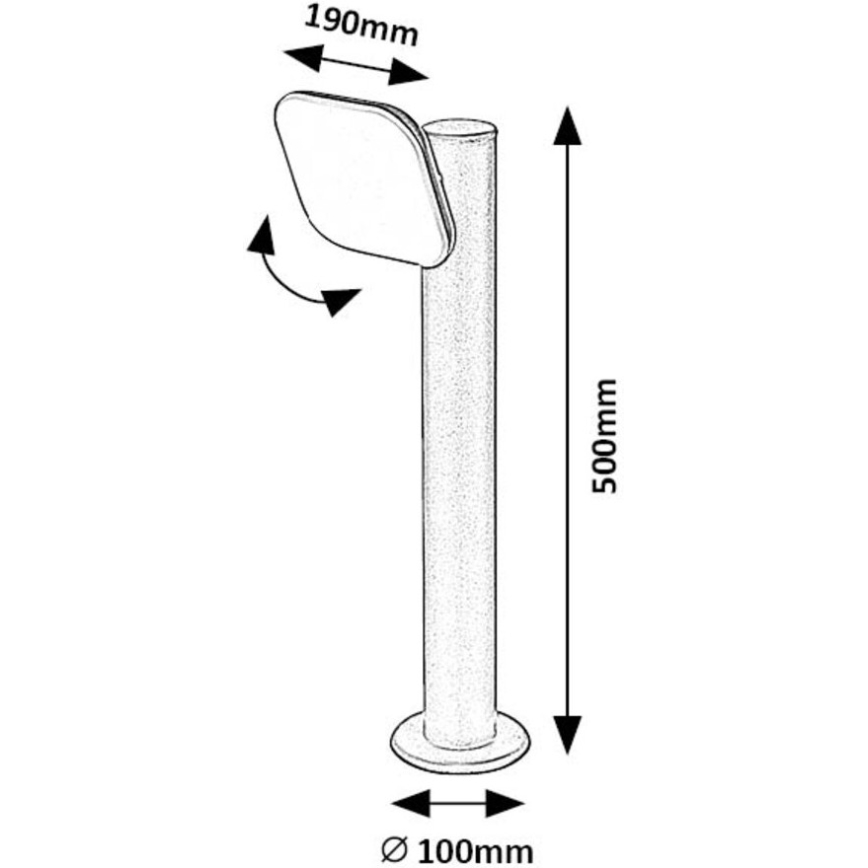 Rabalux - LED Paindlik välivalgusti seinale LED/12W/230V IP44 50 cm must