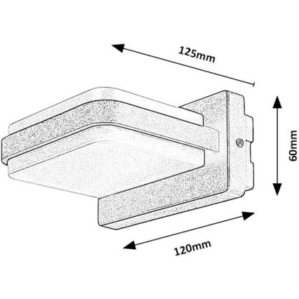 Rabalux - LED Väli seinavalgusti LED/12W/230V IP44 must