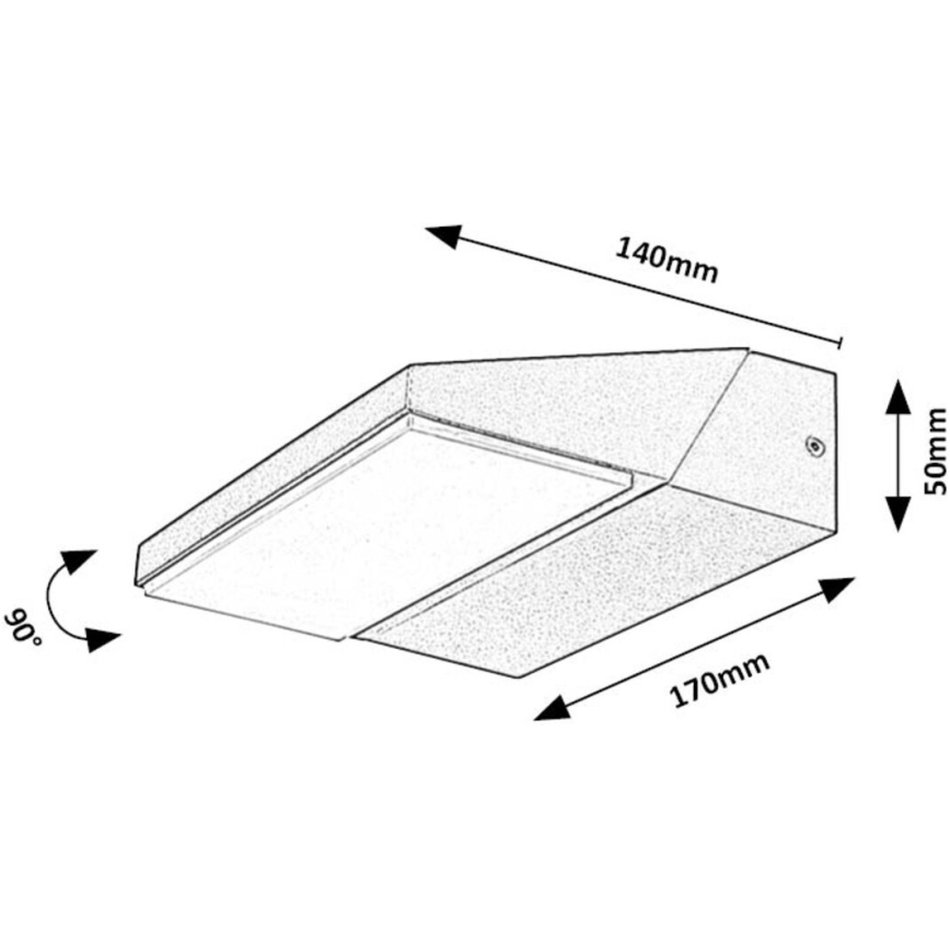 Rabalux - LED Väli seinavalgusti LED/13W/230V IP65 must